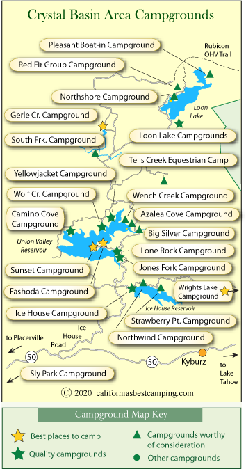 Crystal Basin Campground Map