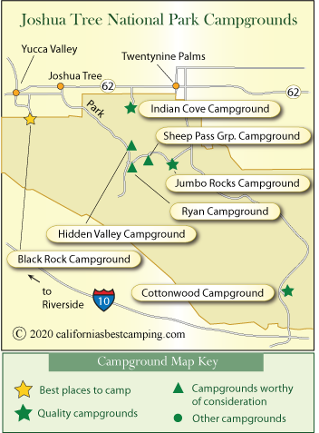 Joshua Tree National Park Camping Map