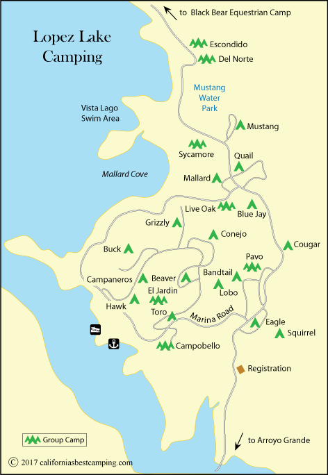 map of Lopez Lake Camping, CA