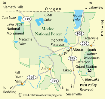 Modoc National Forest Map