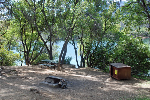 Oak Bottom  Campground for tents at Whiskeytown Lake, CA