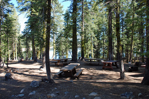 Lakeside Camp at Silvertip Group Campground, Jackson Meadows Reservoir, Tahoe National Forest