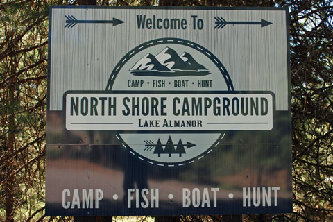 North Shore Campground sign, Lake Almanor, CA