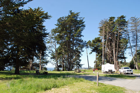 Campground at New Brighton State Beach, CA