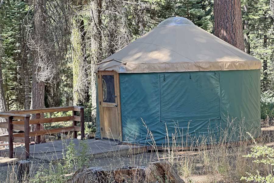 Quaking Aspen Campground yurt, Sequoia National Forest, CA