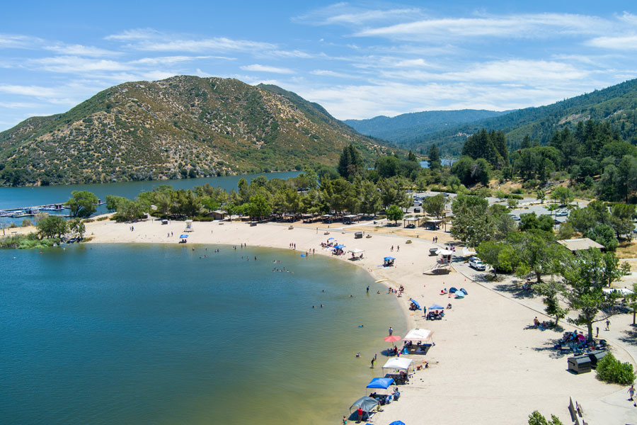 Silverwood Lake beach,  San Bernardino County, California