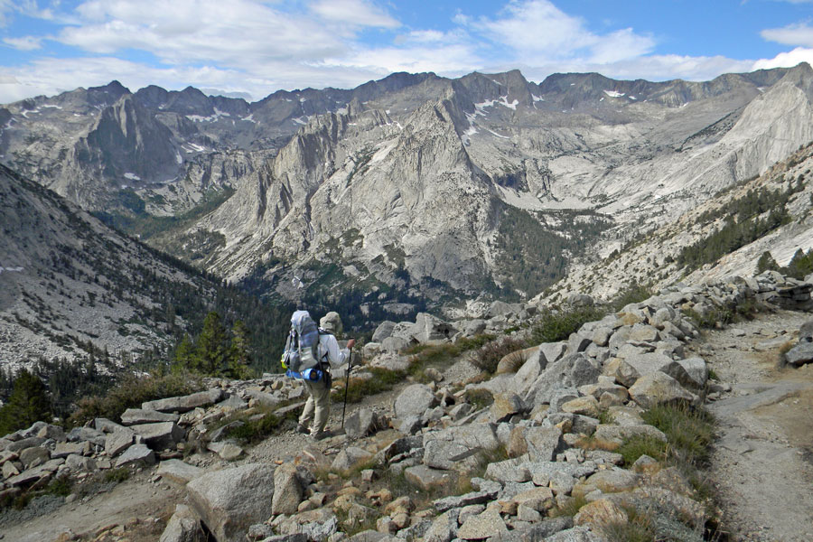 Descending Elizabeth Pass, King Canyon National Park, Caifornia