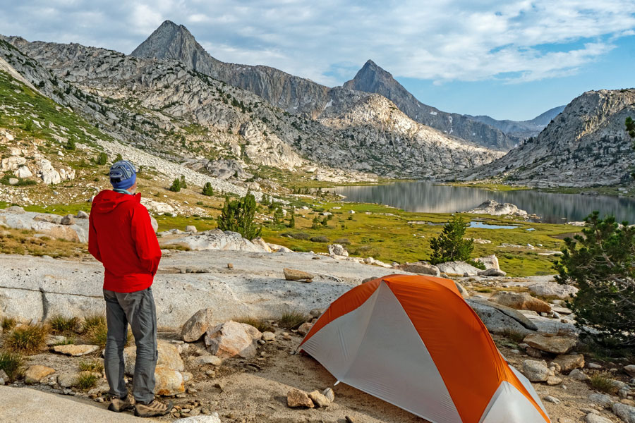 camping at Evolution Lake, Kings Canyon National Park, CA